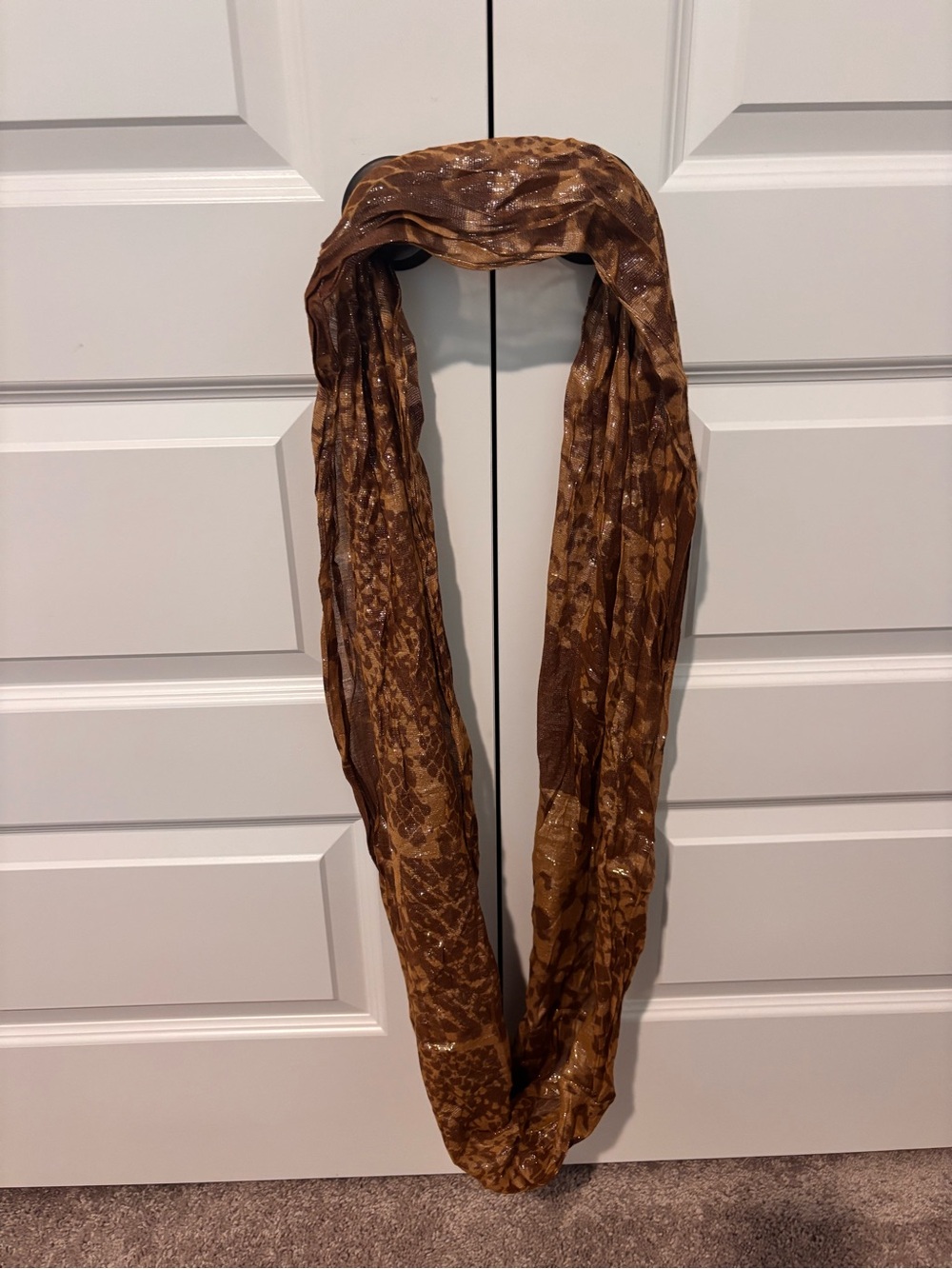 Brown Patterned Lightweight Women's Scarf